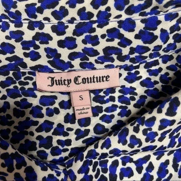 Juicy Couture Animal-Print Button-Up Top Small - Picture 3 of 12